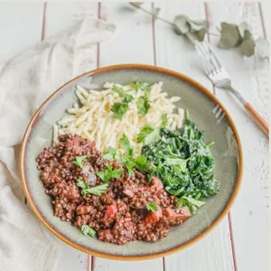 Auberginen-Linsen-Ragout - vegan, herzahft & sättigend
