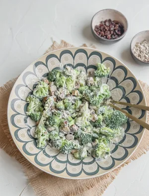 Veganer Brokkoli-Salat mit Räuchertofu – schnell, gesund & proteinreich