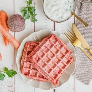 Rote-Bete-Karotten-Waffeln