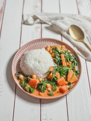 Süßkartoffel-Kichererbsen-Curry