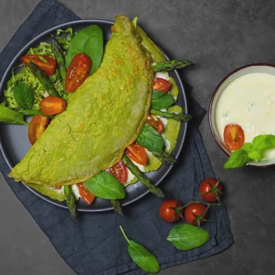 Gefüllte Spinat-Crêpes