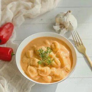 Gnocchi mit gerösteter Paprikasoße