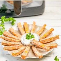 Knusprige Kürbissticks