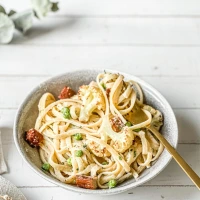Rezeptbild: Linguine in cremiger Blumenkohlsoße