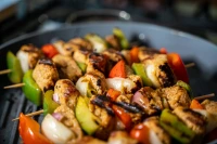 Veganes Schaschlik mit Pfeffersoße