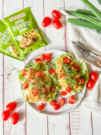 Veganes Rührei auf Saatenbrot