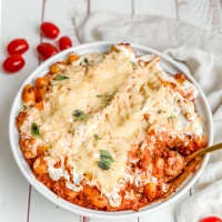 Gnocchi-Bolognese-Auflauf