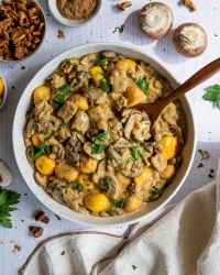 Rezeptbild: Gnocchi mit Geschnetzeltem