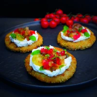 Knusperhirse nach Bruschetta-Art