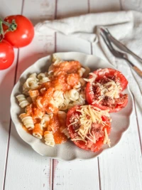 Gefüllte Hack-Tomaten