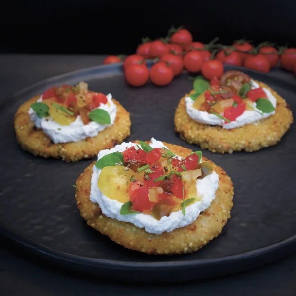 Knusperhirse nach Bruschetta-Art